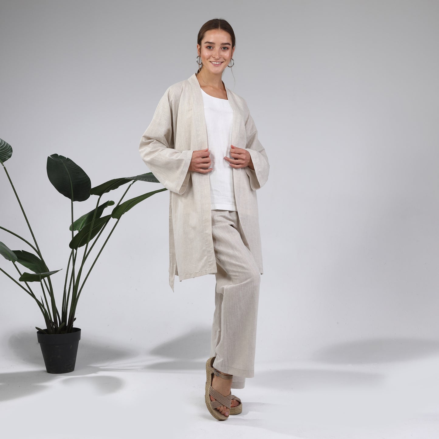 %100 Kenevir İplik Kadın Pantolon